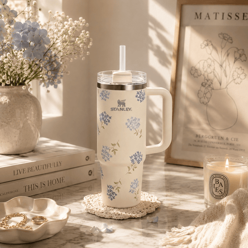 Blue Hydrangea Garden Insulated Tumbler
