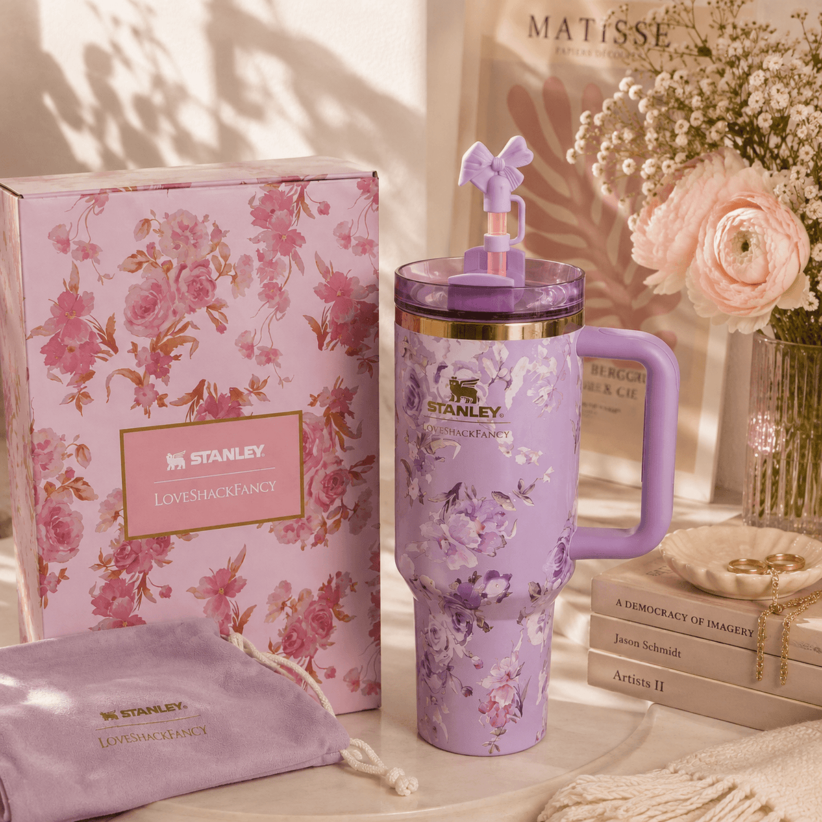 Lavender Blossom Insulated Tumbler Gift Set