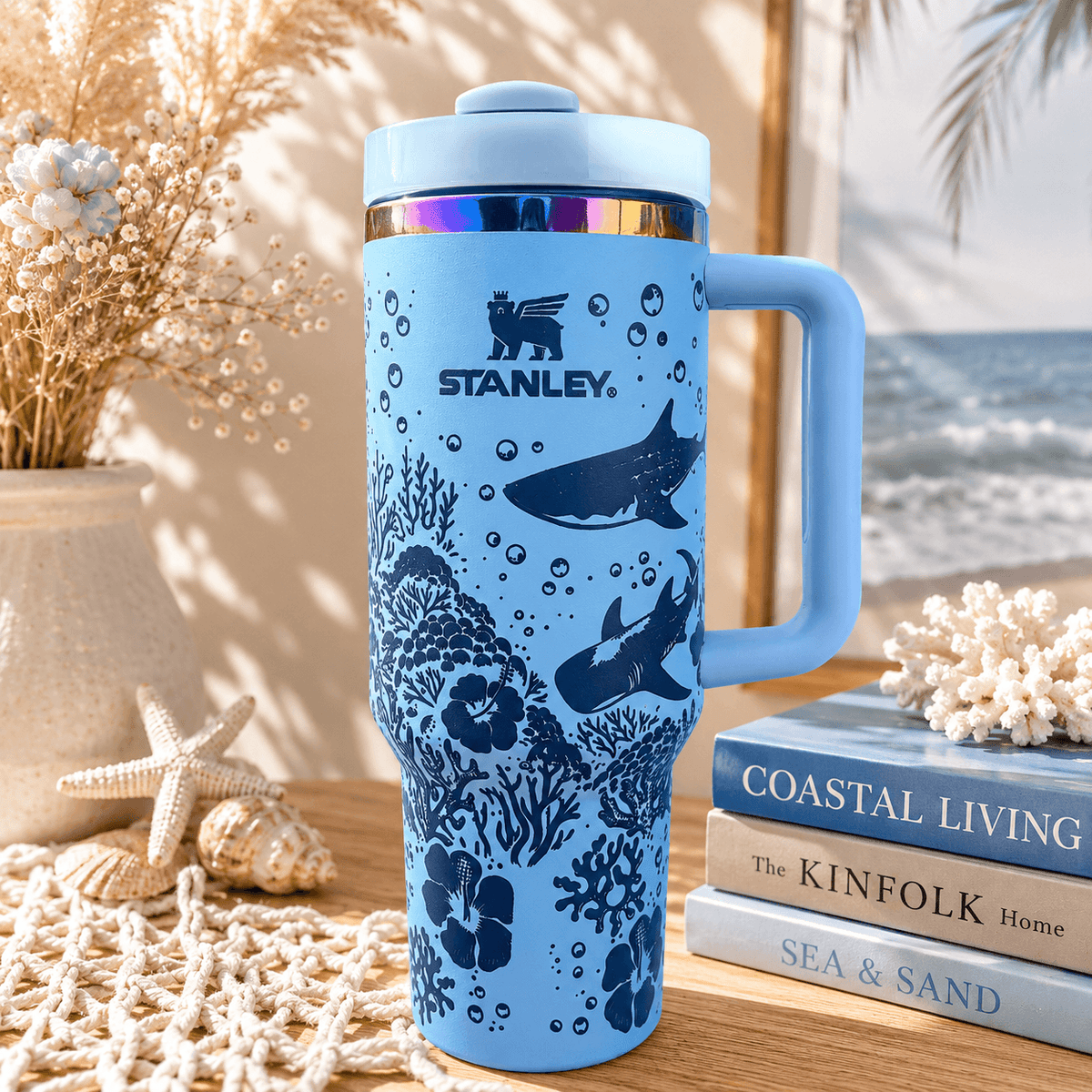 Ocean Breeze Coral Insulated Tumbler