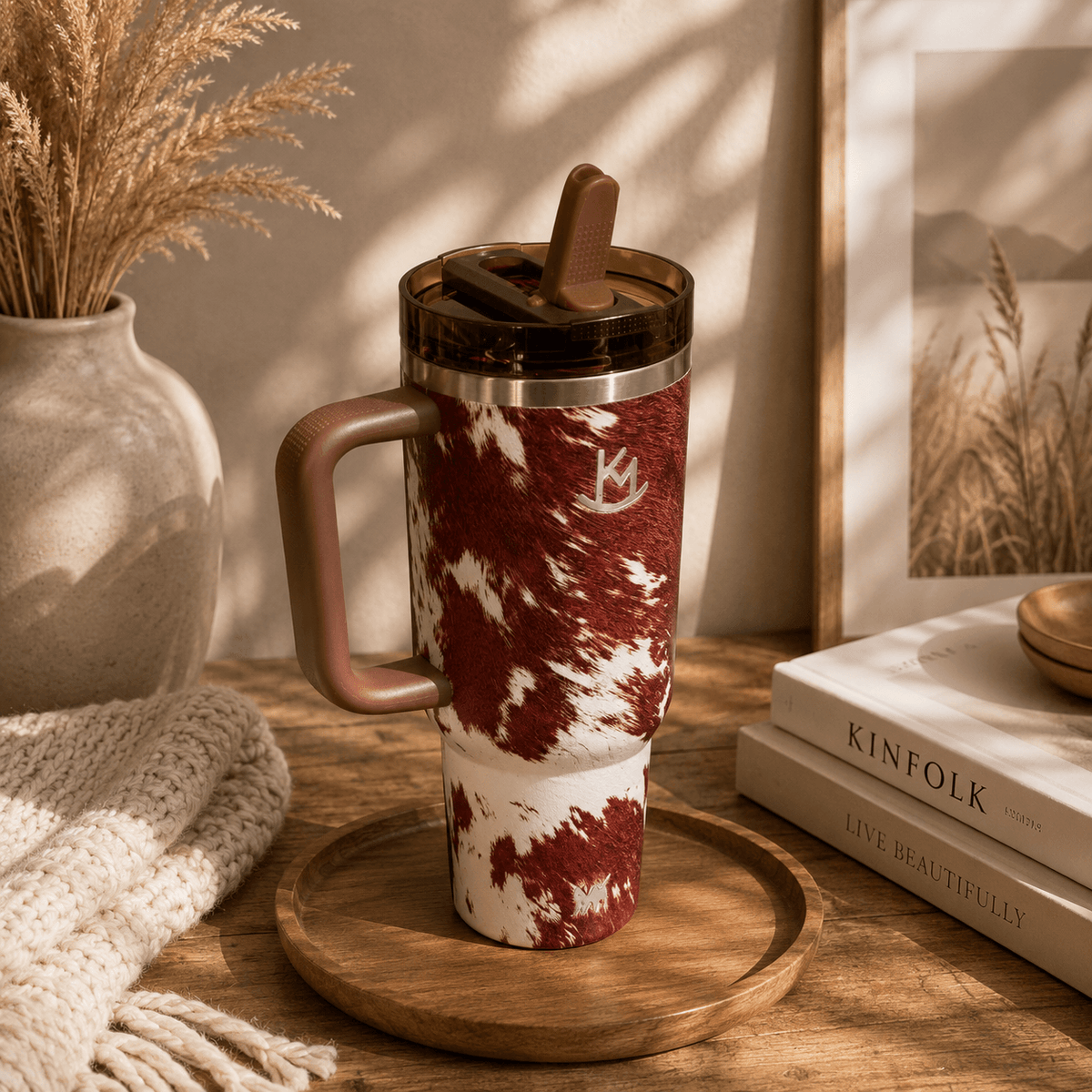 Western Cowhide Adventure Tumbler