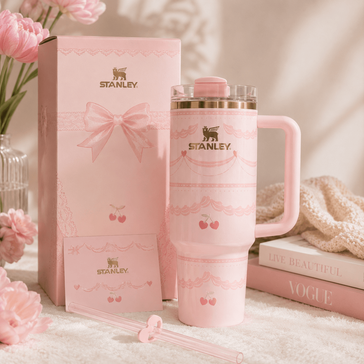 Stanley Cherry Lace Tumbler