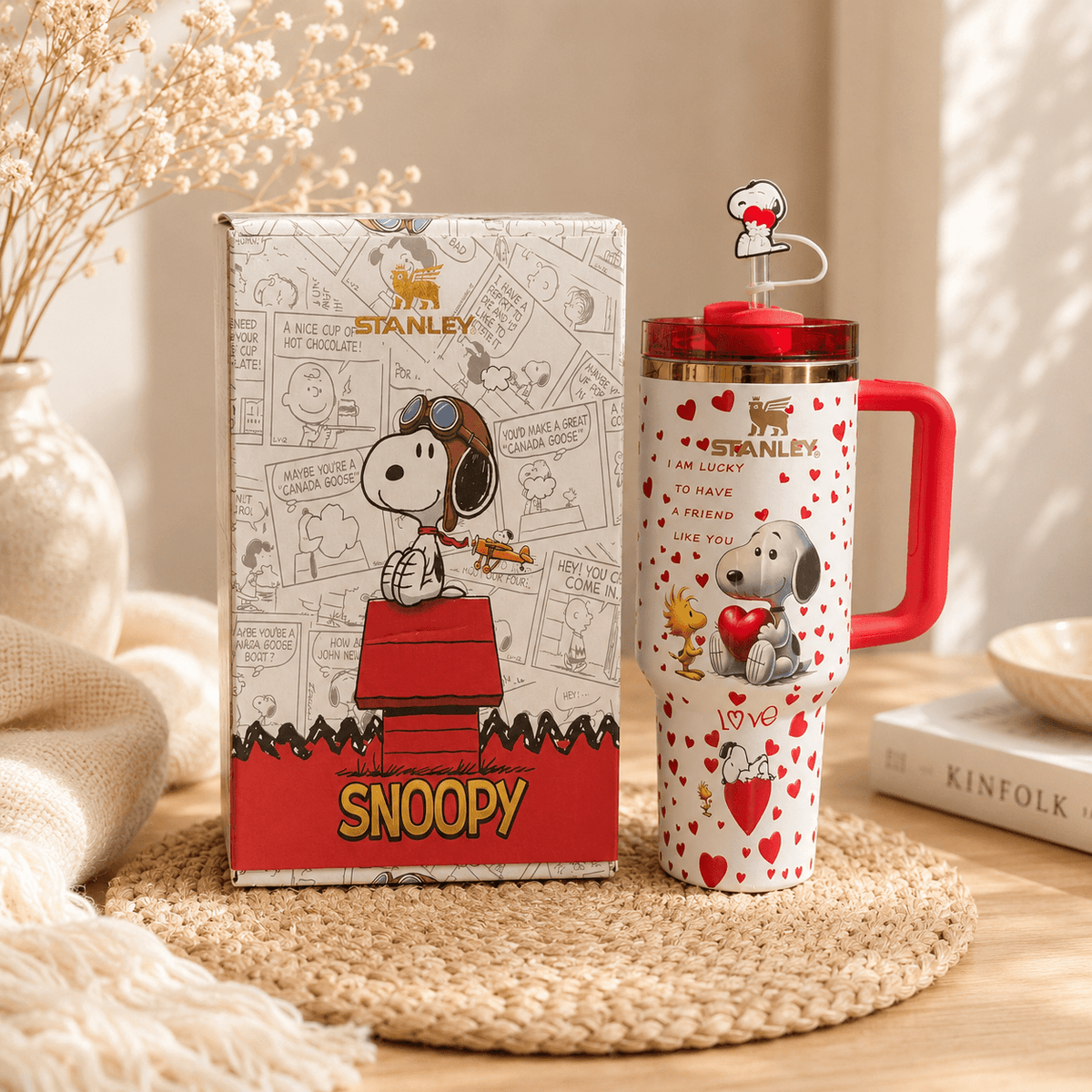 Stanley Snoopy Love Hearts Tumbler